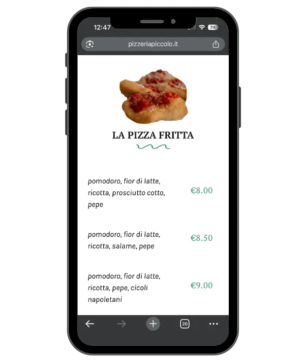 menu digitale ristorante